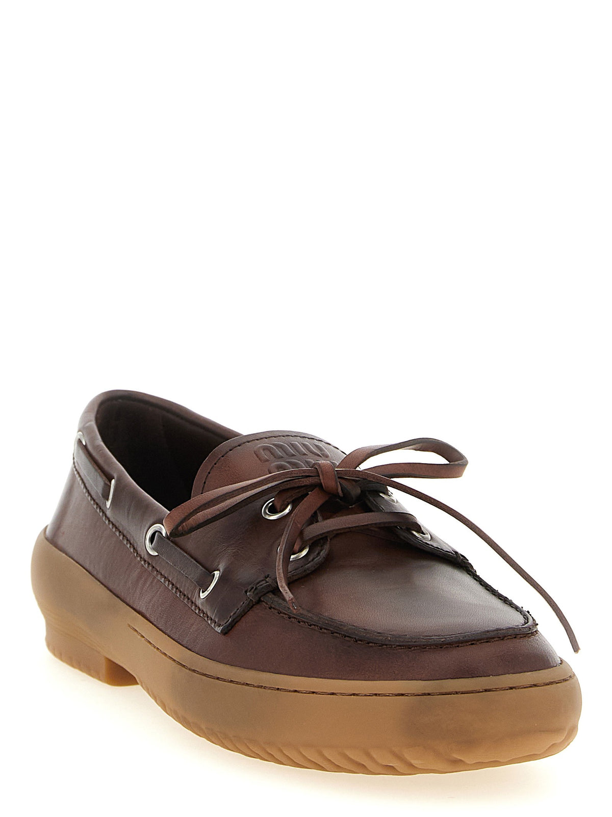 Miu Miu - 'Deck' leather loafers