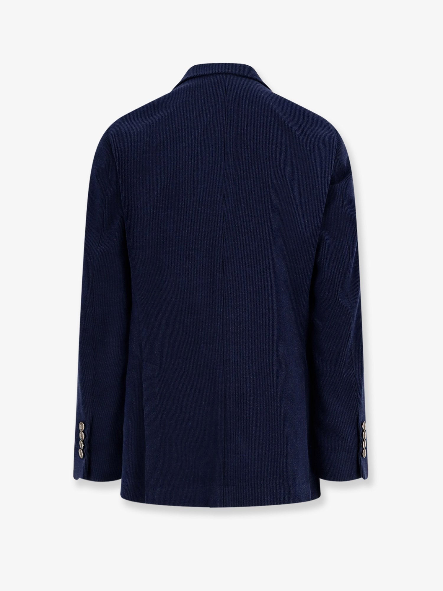 Deconstructed one-and-a-half-breasted corduroy blazer