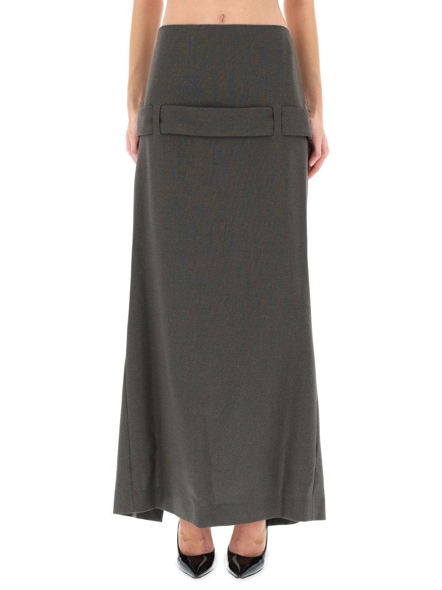 JEAN PAUL GAULTIER JEAN PAUL GAULTIER - DECONSTRUCTED SKIRT WITH MARTINGALE DETAIL