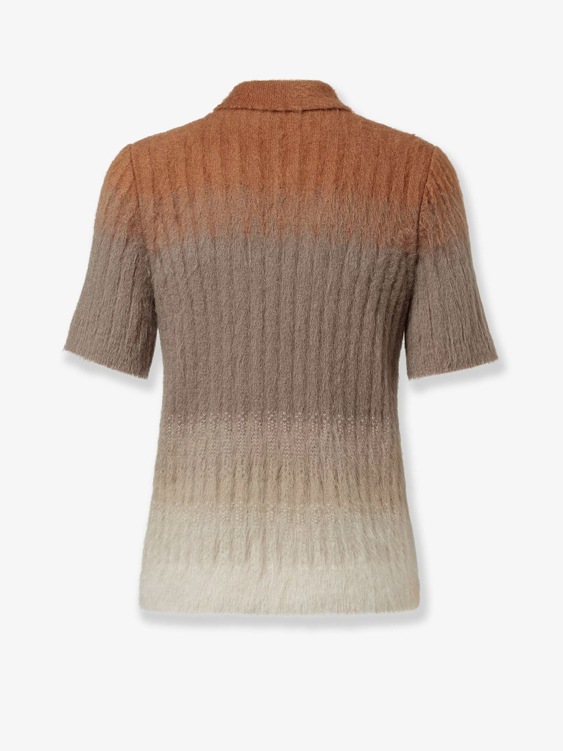 Dégradé mohair and wool polo shirt