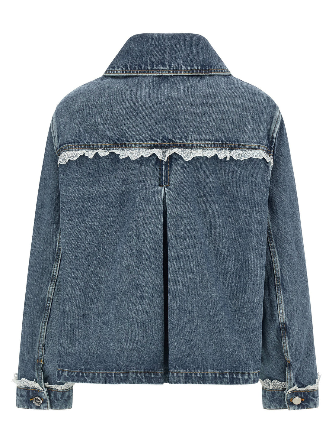 GANNI - Denim and lace jacket Blue