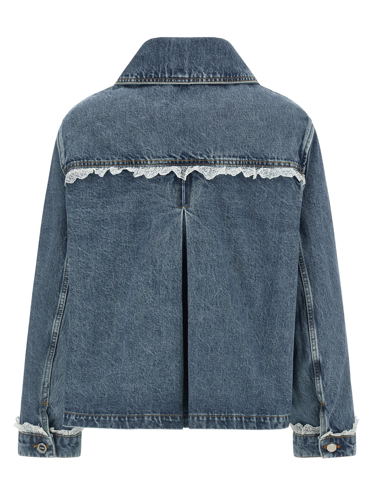 GANNI - Denim and lace jacket
