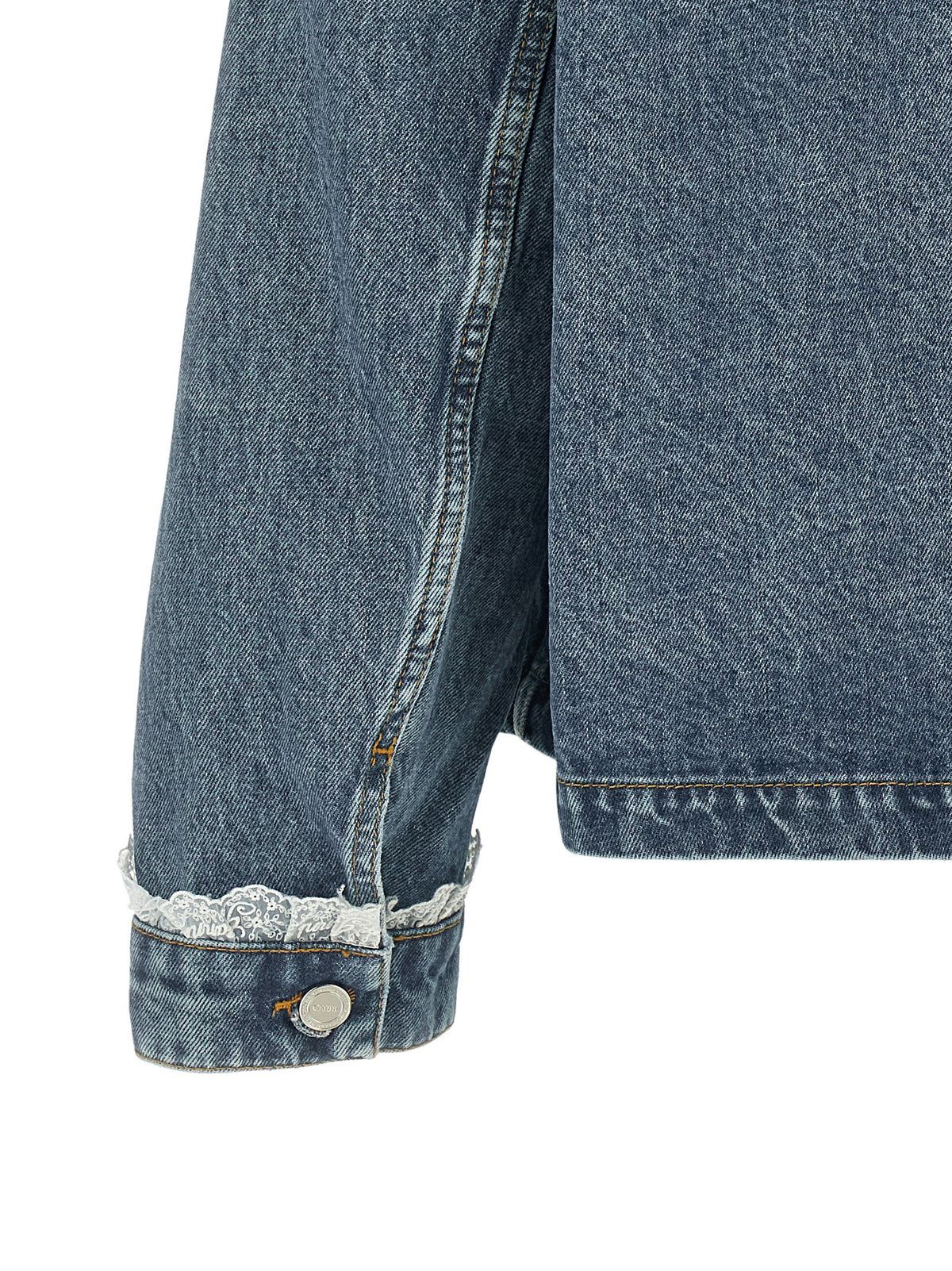 GANNI - Denim and lace jacket