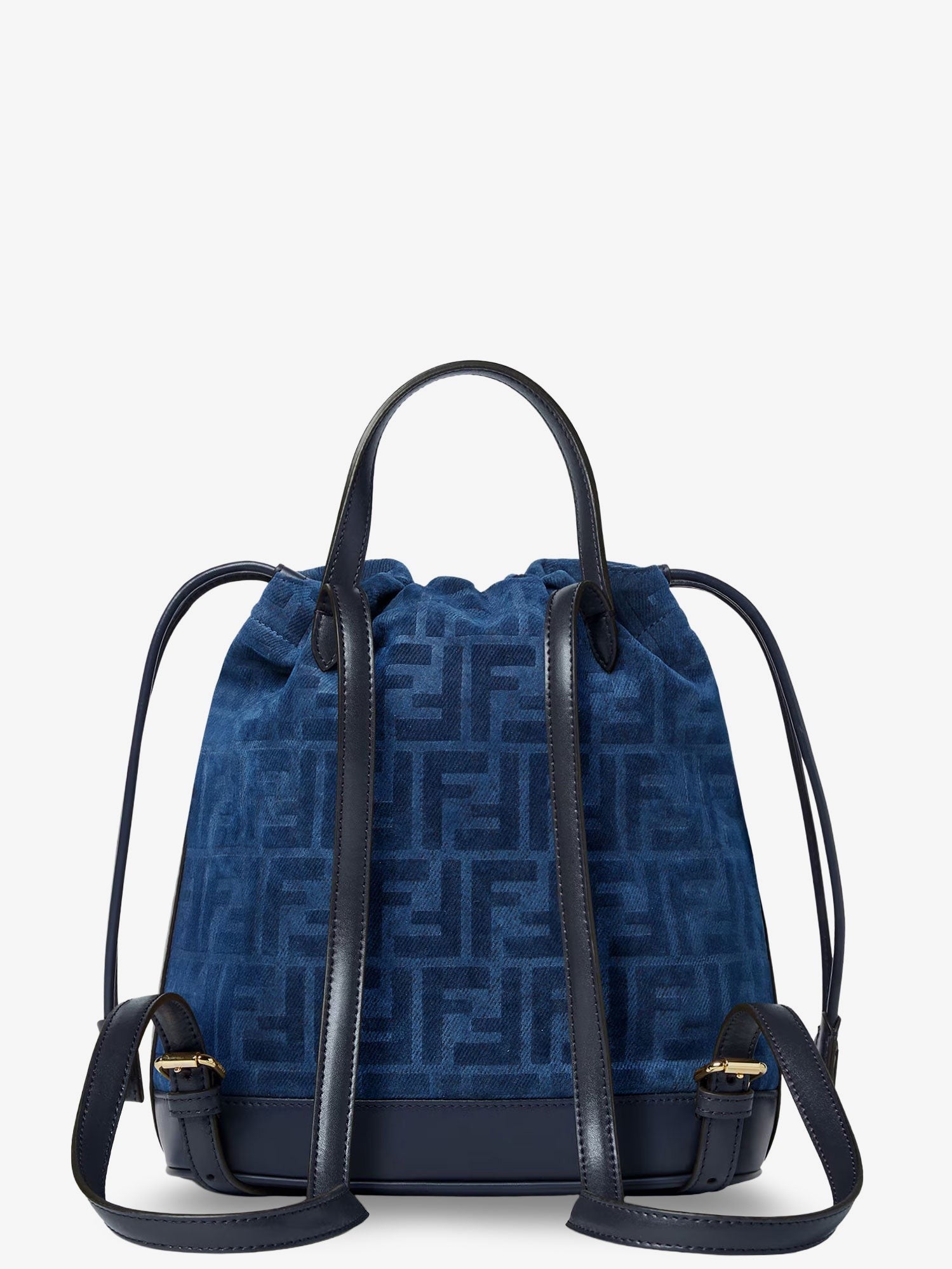 Fendi - Denim backpack with flocked FF detail