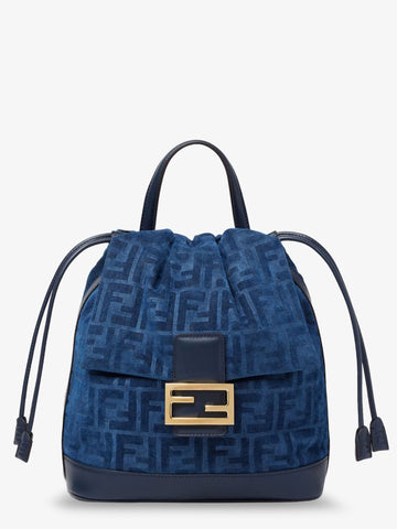 Fendi - Denim backpack with flocked FF detail