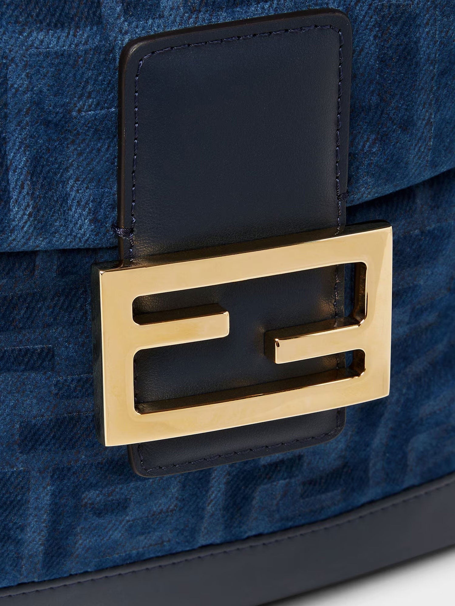 Fendi - Denim backpack with flocked FF detail