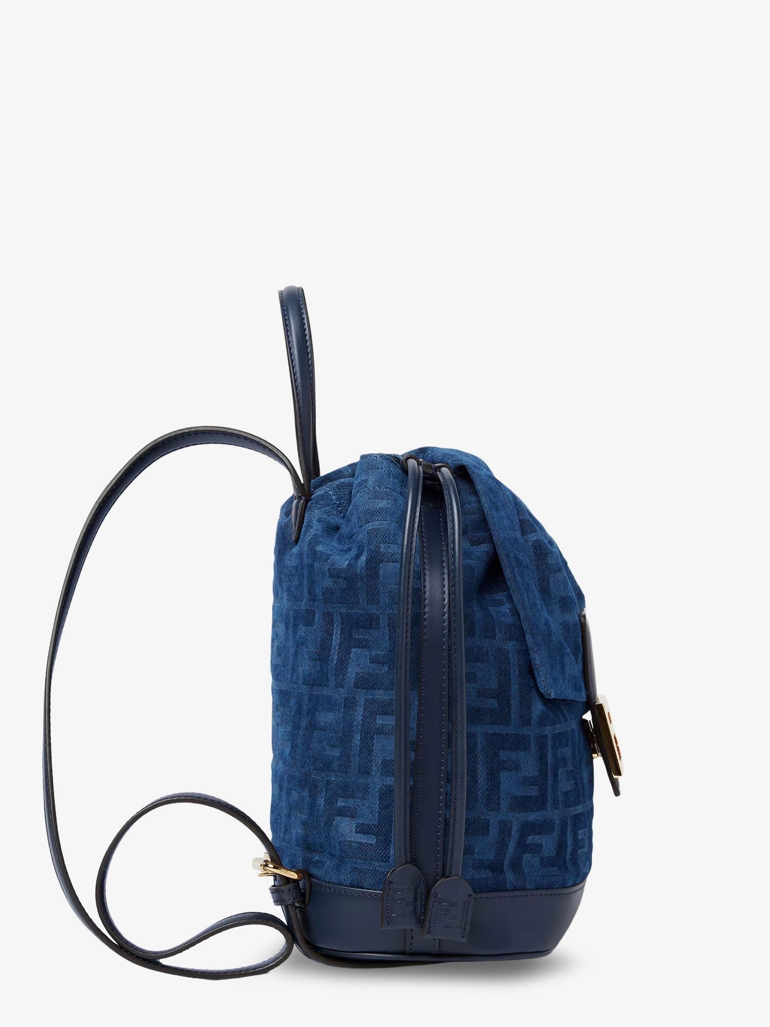 Fendi - Denim backpack with flocked FF detail