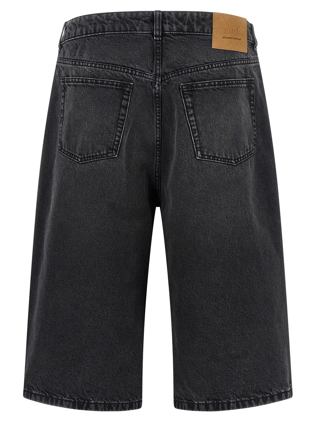AMI PARIS - Denim bermuda shorts Black 32