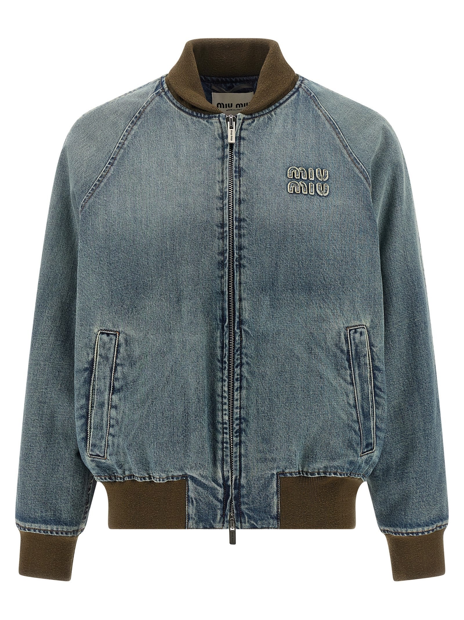 Miu Miu - Denim bomber jacket denim-bomber-jacket