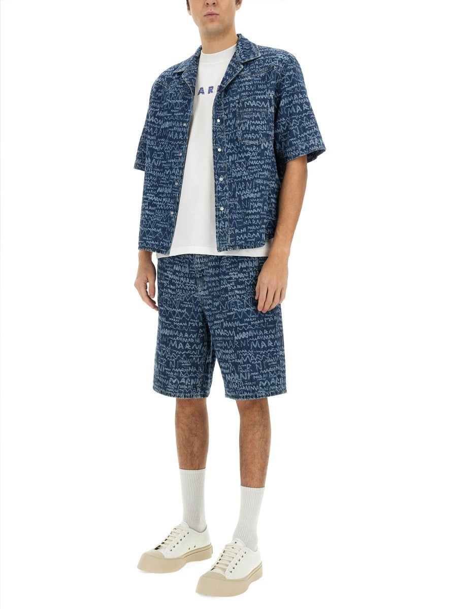 DENIM BOWLING SHIRT