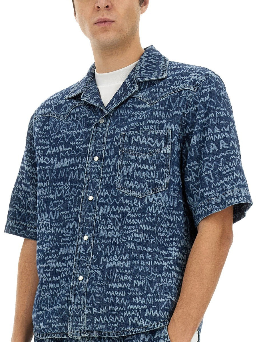 DENIM BOWLING SHIRT