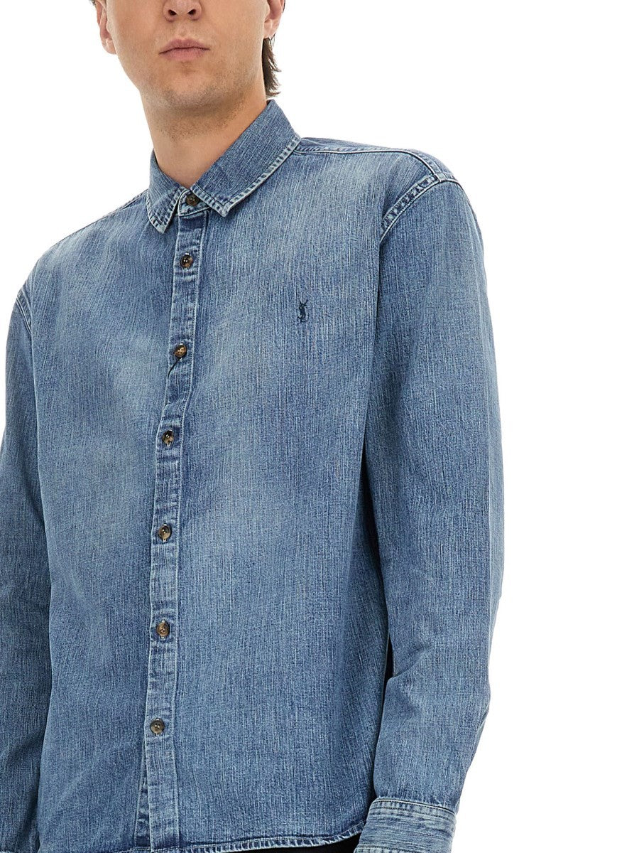 Saint Laurent - DENIM "CASSANDRE" SHIRT