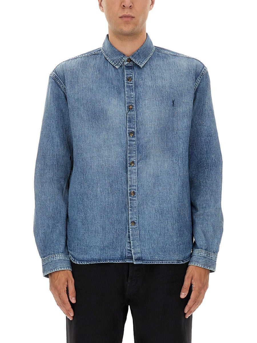 Saint Laurent - DENIM "CASSANDRE" SHIRT