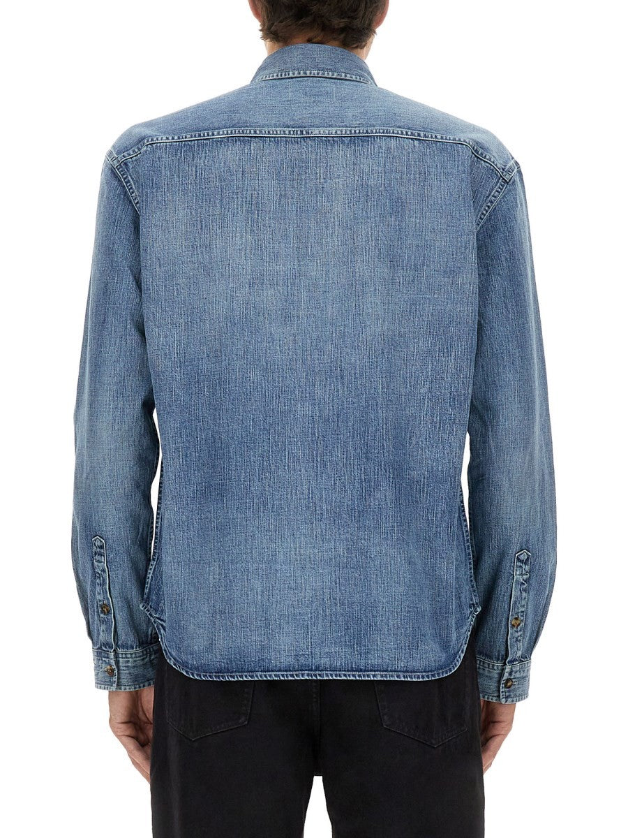Saint Laurent - DENIM "CASSANDRE" SHIRT