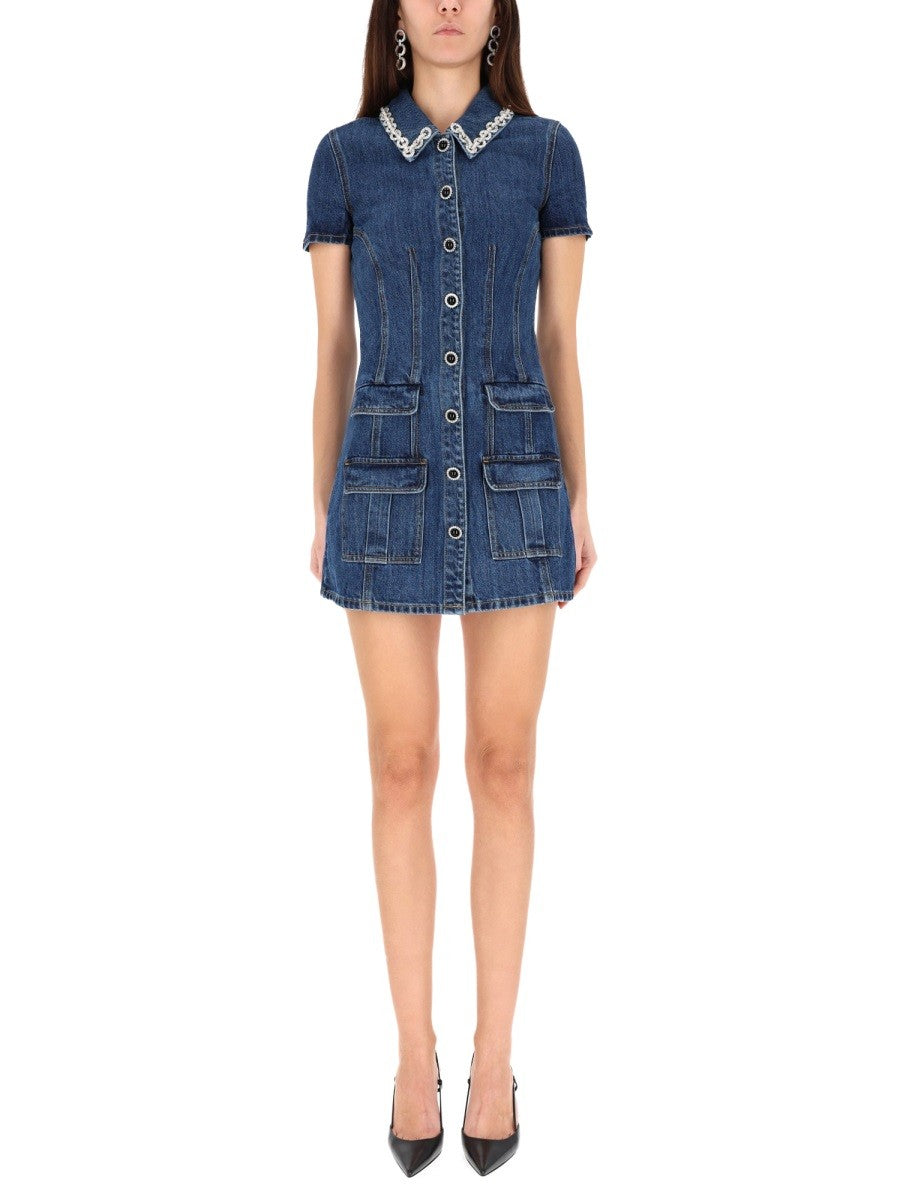 "DENIM CRYSTAL" MINI DRESS