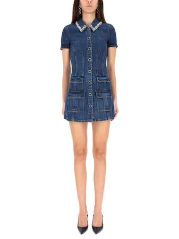 "DENIM CRYSTAL" MINI DRESS