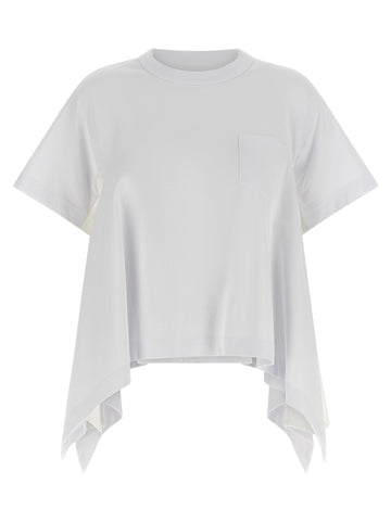 SACAI - Denim insert t-shirt