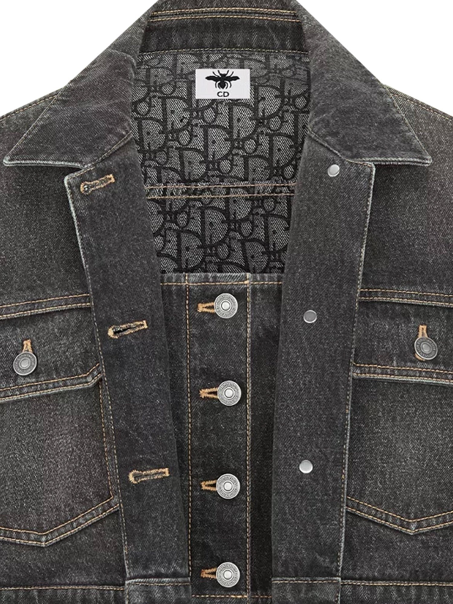 Denim jacket with bustier detail