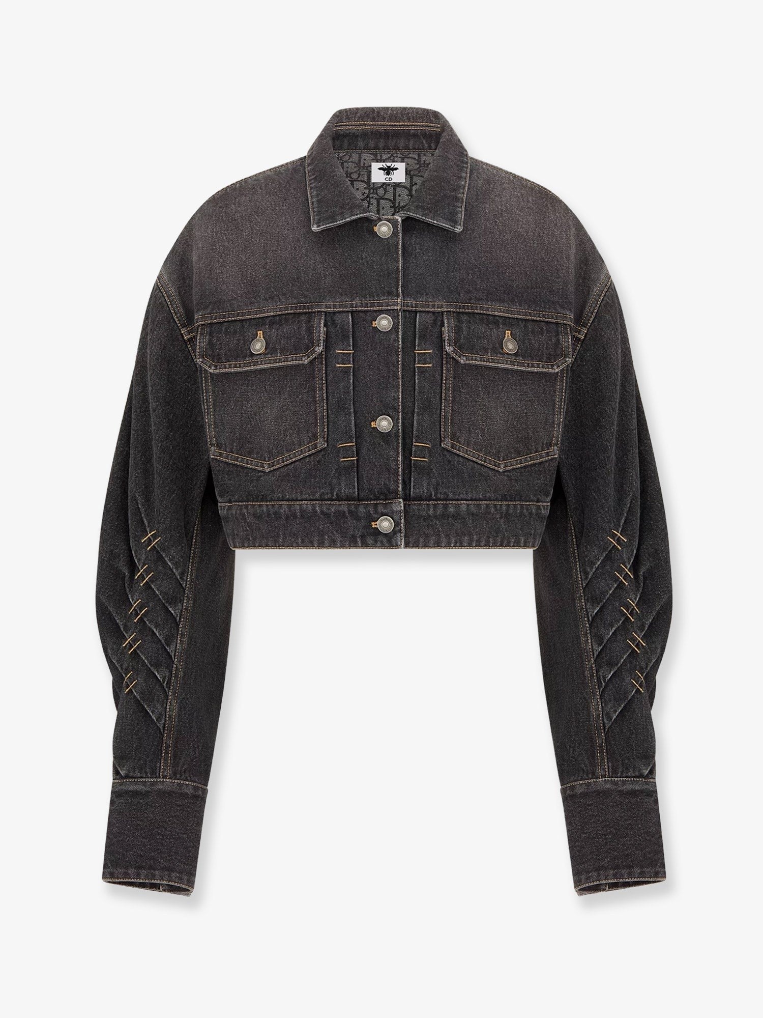 Denim jacket with bustier detail