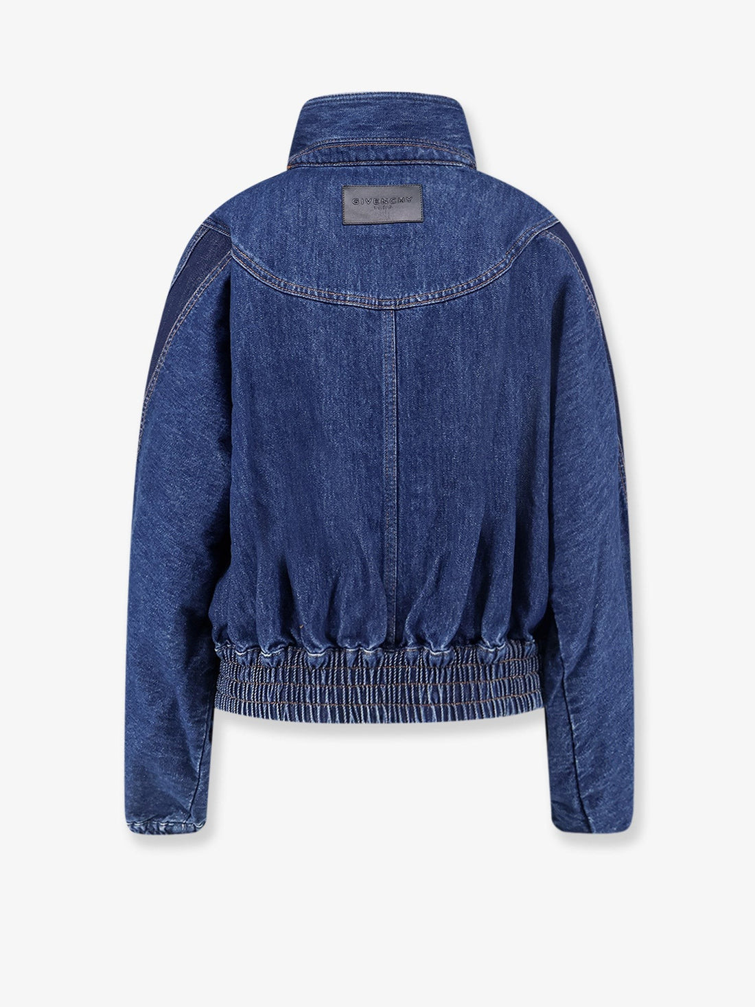 Givenchy - Denim jacket with embroidered lettering logo MEDIUM BLUE