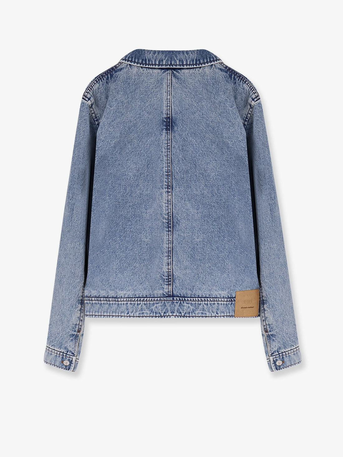 Denim jacket with iconic logo on the front