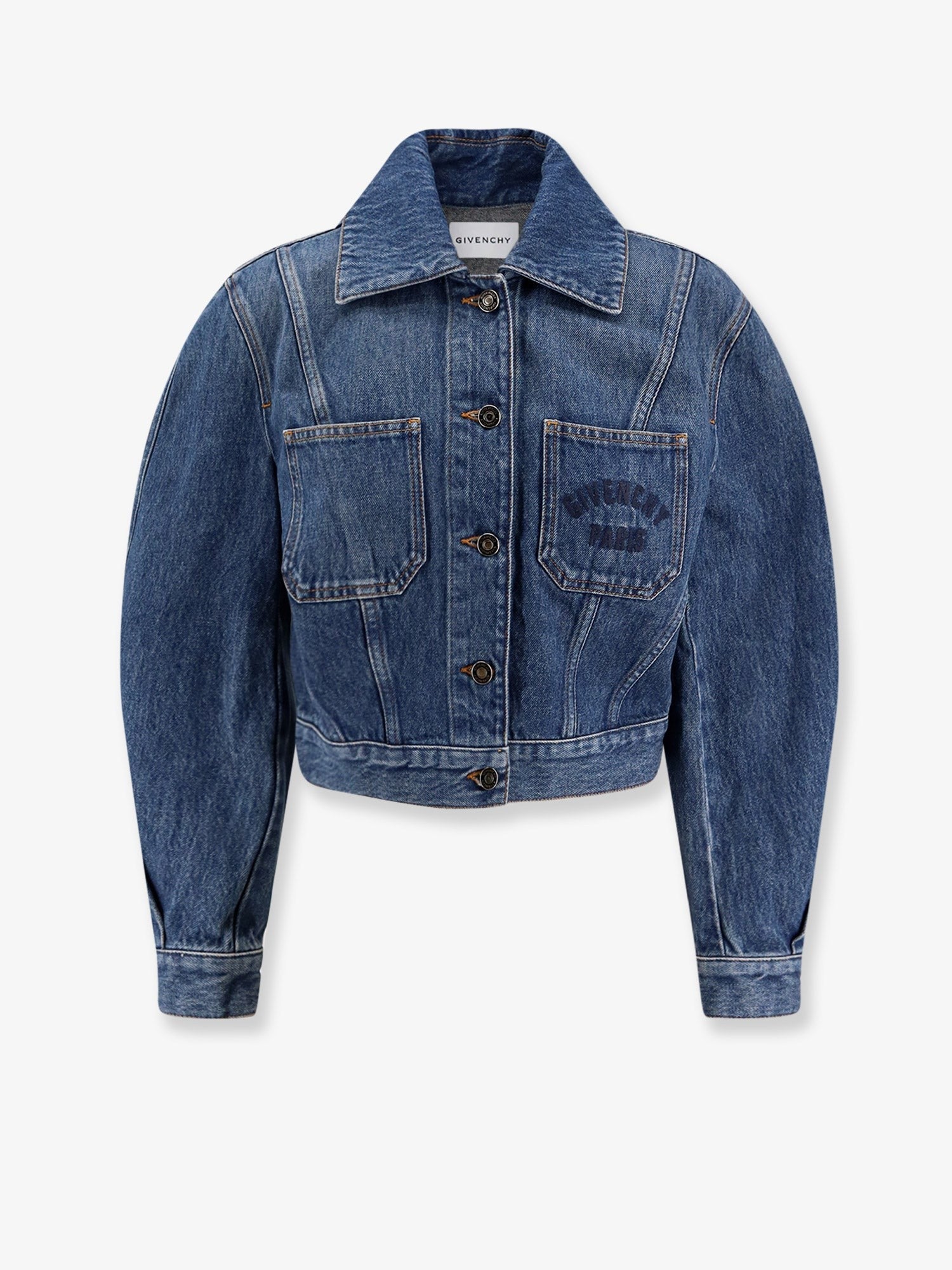 Givenchy - Denim Jacket with Logo embroidery denim-jacket-with-logo-embroidery