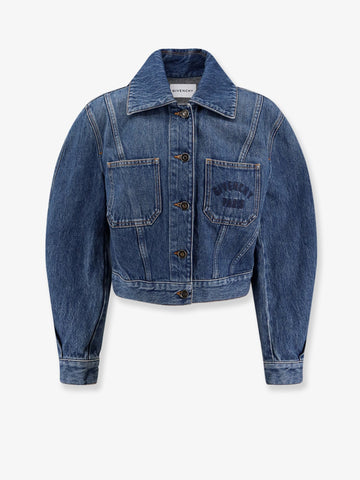 Givenchy - Denim Jacket with Logo embroidery denim-jacket-with-logo-embroidery