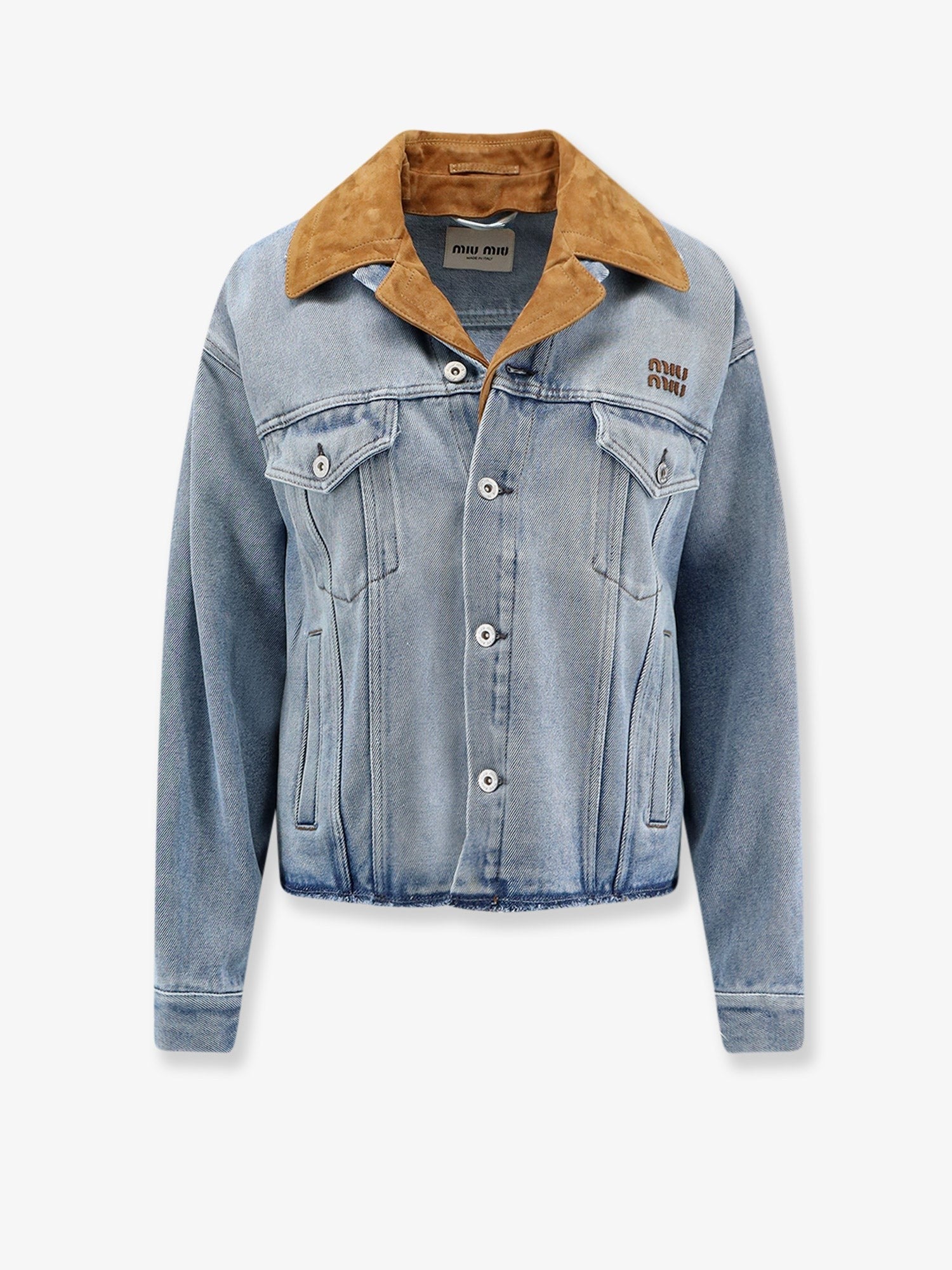 Miu Miu Miu Miu - Denim Jacket with suede detail