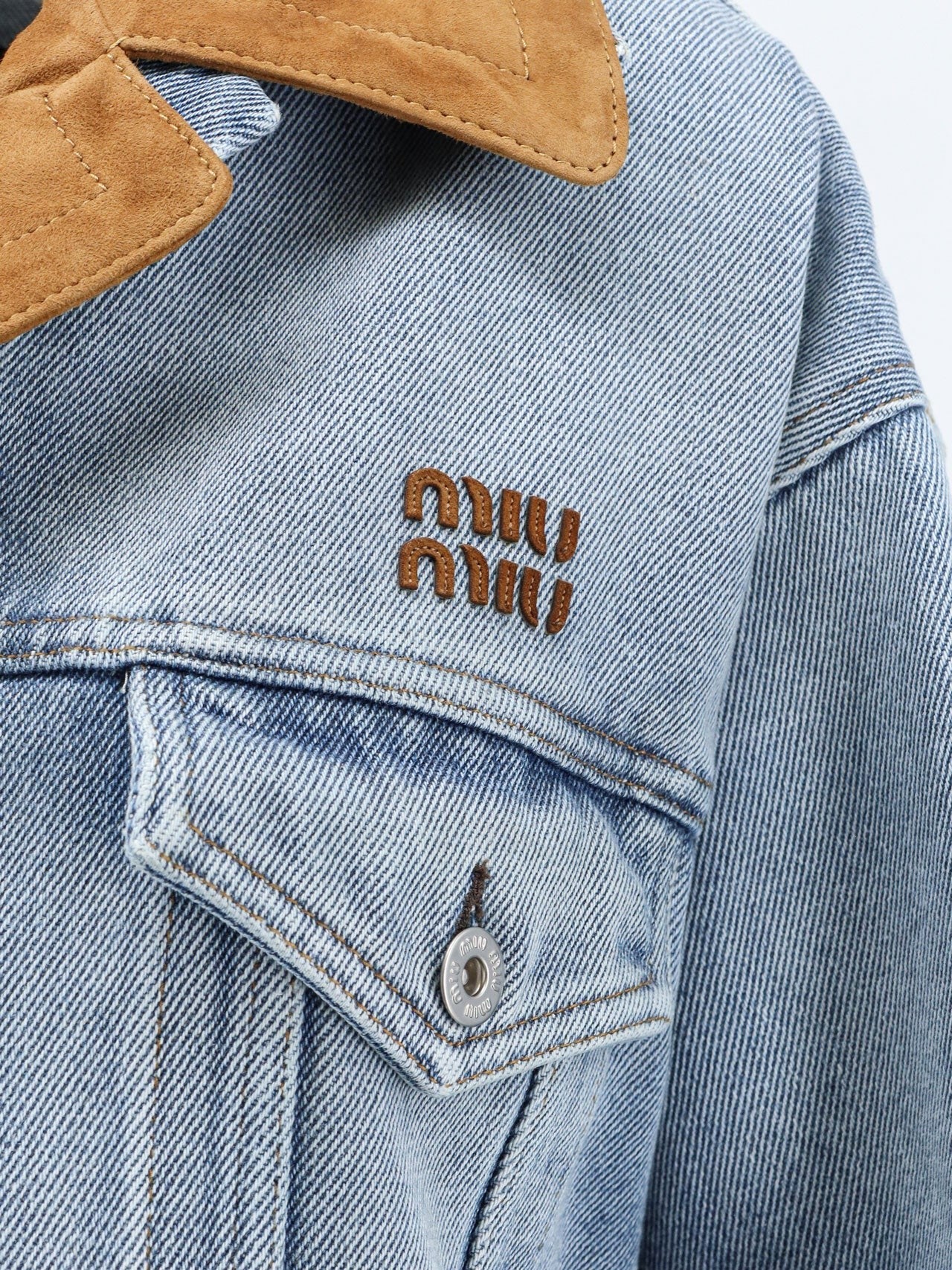Miu Miu - Denim Jacket with suede detail