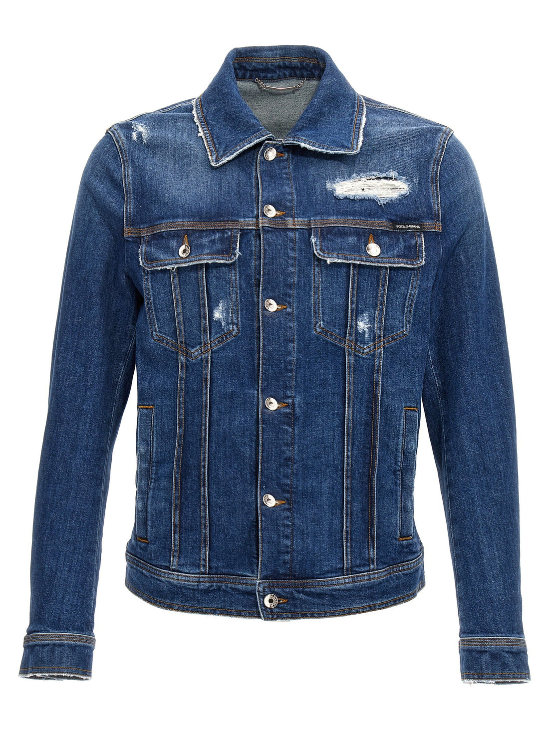 Dolce & Gabbana - Denim jacket with used effect denim-jacket-with-used-effect_4c8e95fb-56e9-440b-81a5-4229ee63d1a9