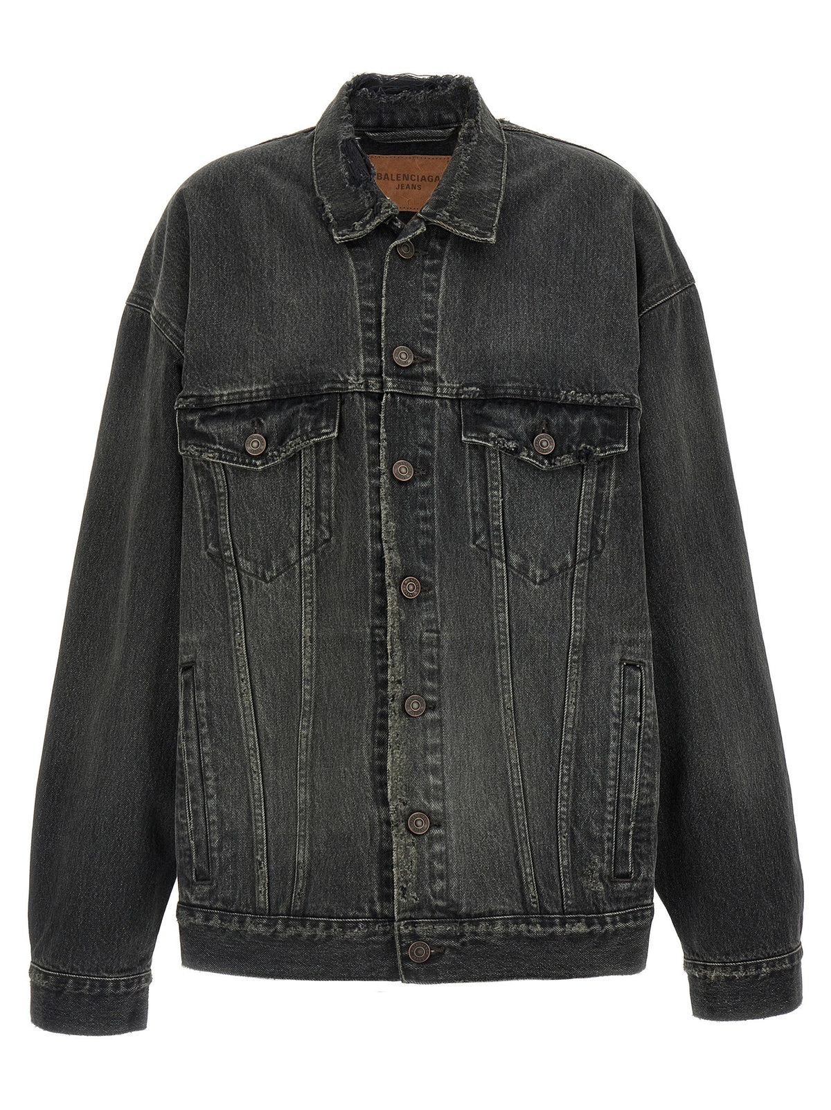 Balenciaga - Denim jacket with used effect gray 1