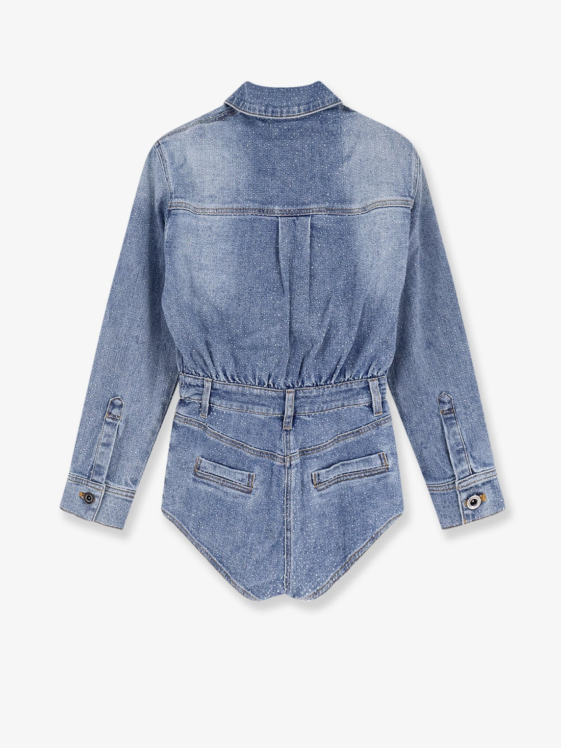 SELF PORTRAIT SELF PORTRAIT - Denim jumpsuit with rhinestones