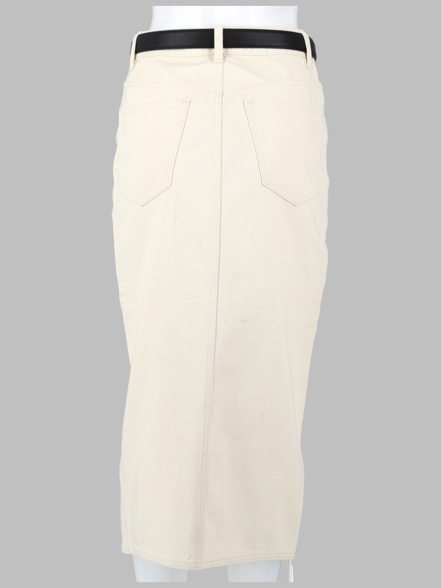 SELF-PORTRAIT SELF-PORTRAIT - denim midi skirt