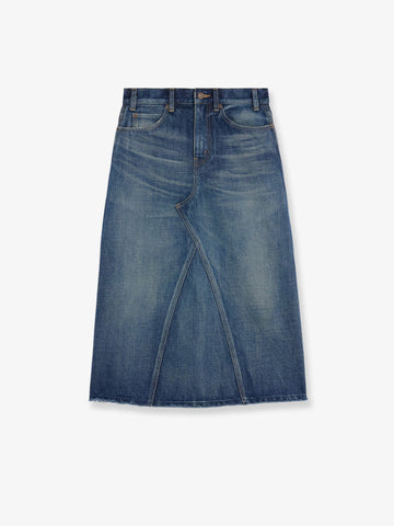 Denim midi skirt