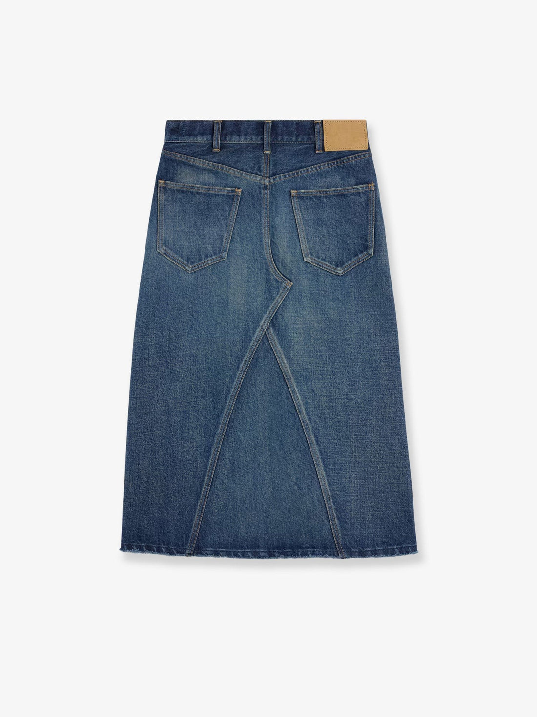 Denim midi skirt