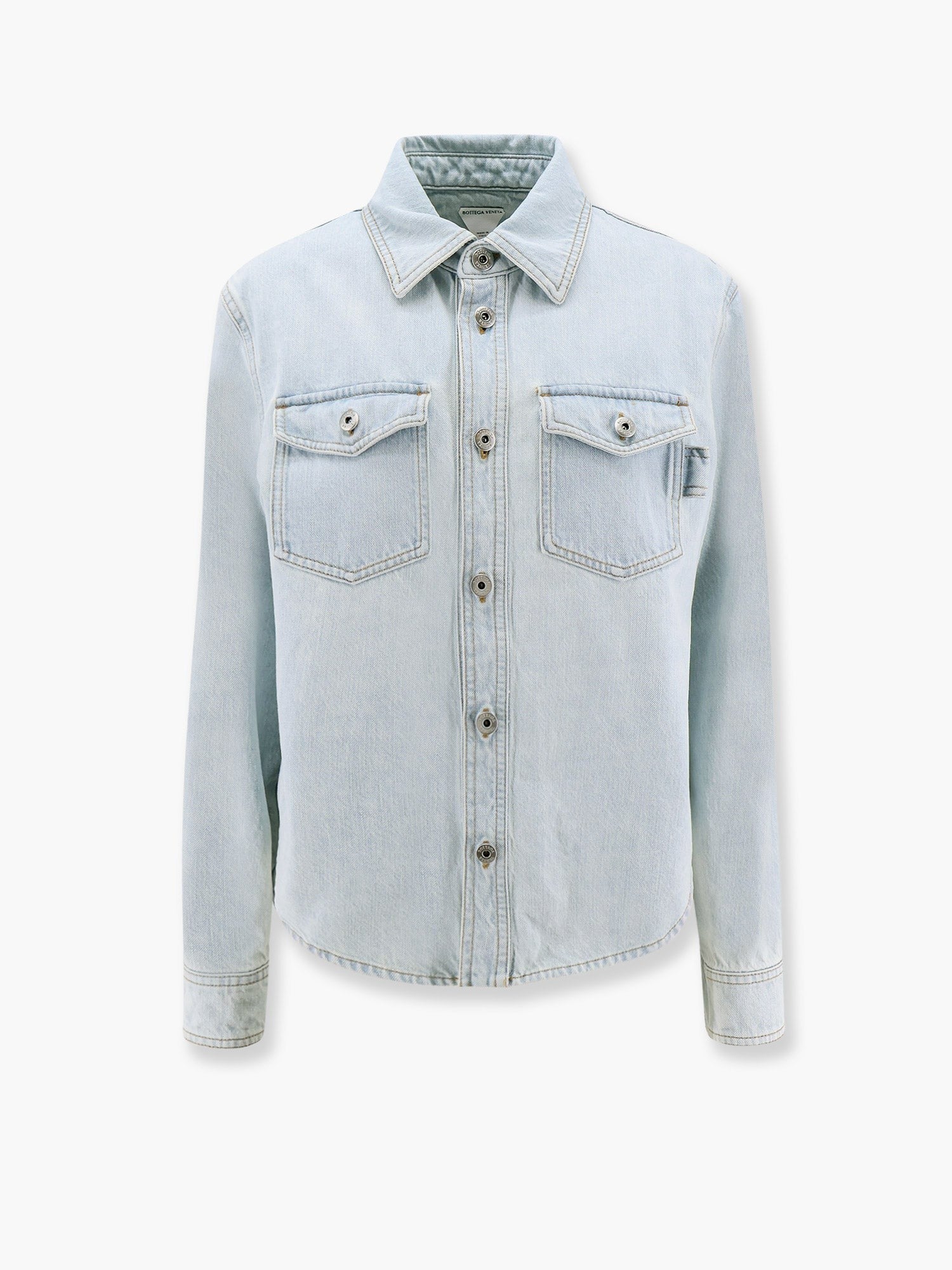 Denim shirt with extra bleach wash