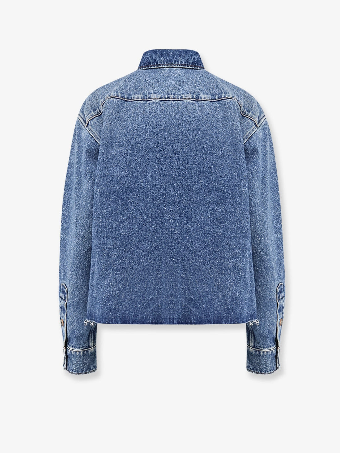 Miu Miu - Denim shirt with Logo Patch bleu