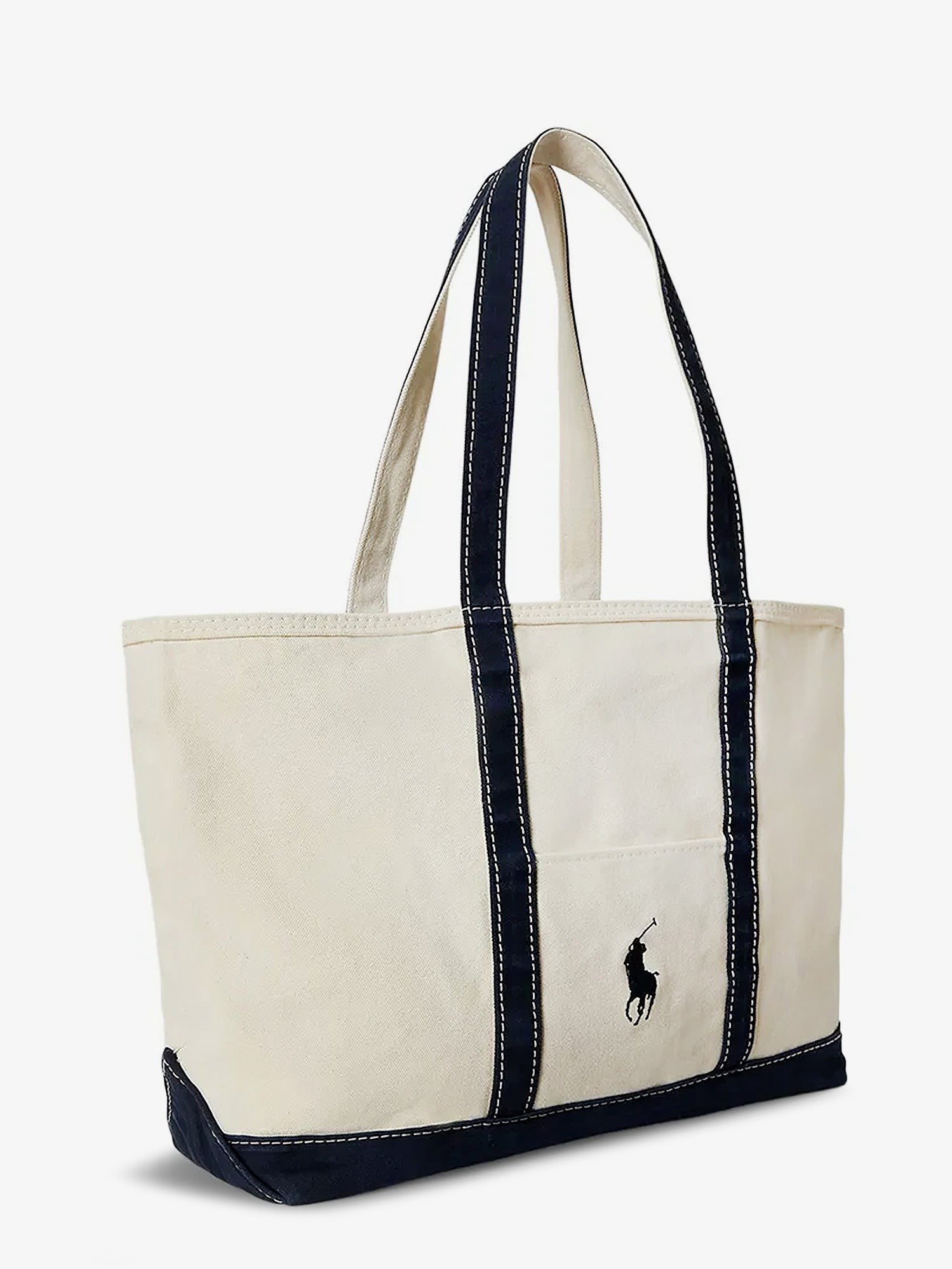Polo Ralph Lauren - Denim shoulder bag with embroidered logo on the front