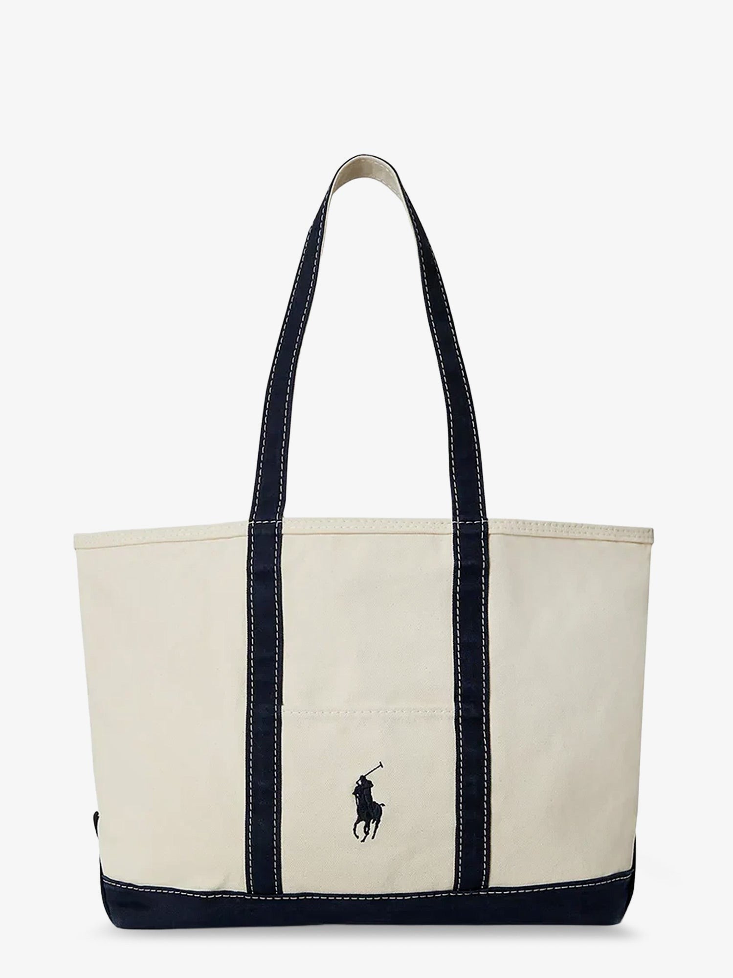 Polo Ralph Lauren - Denim shoulder bag with embroidered logo on the front