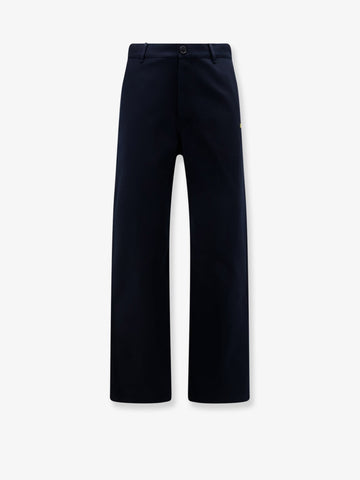 LOEWE - Denim trousers with contrasting embroidered logo denim-trousers-with-contrasting-embroidered-logo