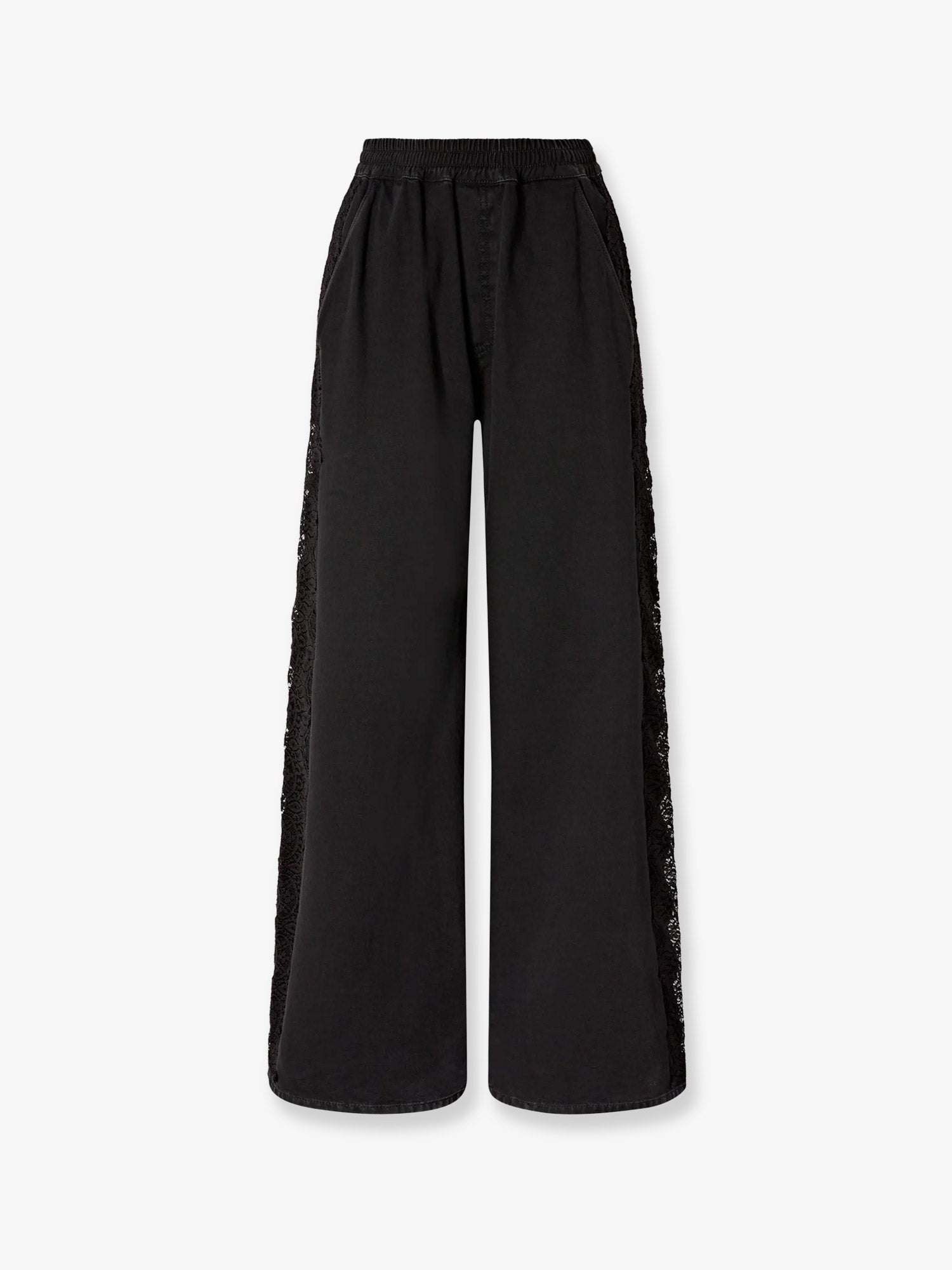Denim trousers with lace detail on the side denim-trousers-with-lace-detail-on-the-side_bf2742a1-db61-4b09-a05f-604958a9e6d6