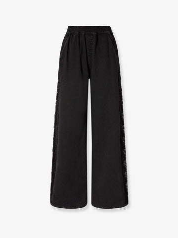 Denim trousers with lace detail on the side denim-trousers-with-lace-detail-on-the-side_bf2742a1-db61-4b09-a05f-604958a9e6d6