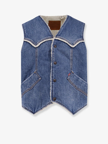 Denim vest with Repreve® lining