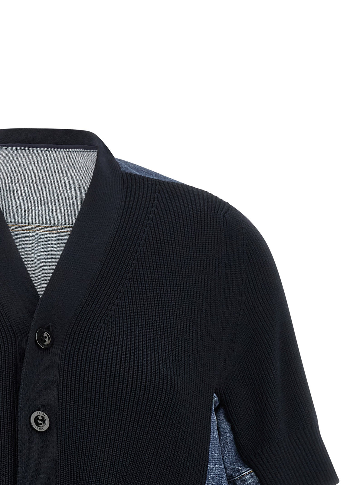 SACAI - 'Denim x Knit' cardigan