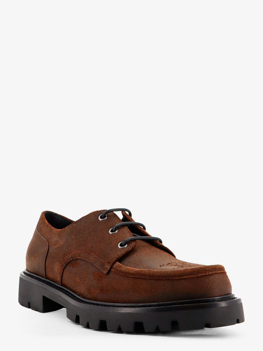 Derby 35 waxed suede Lace Up shoe