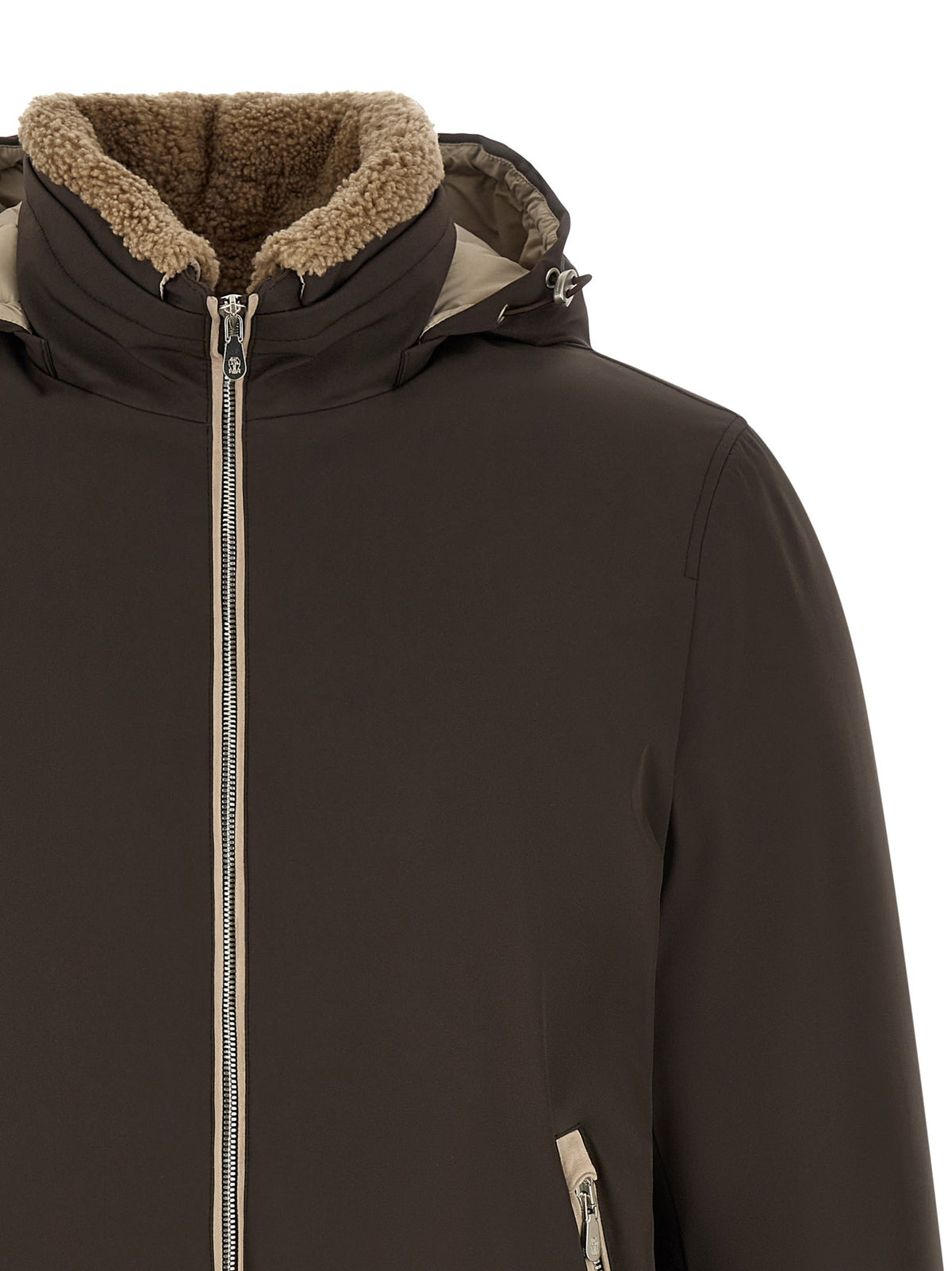 Brunello Cucinelli - Detachable hood down jacket