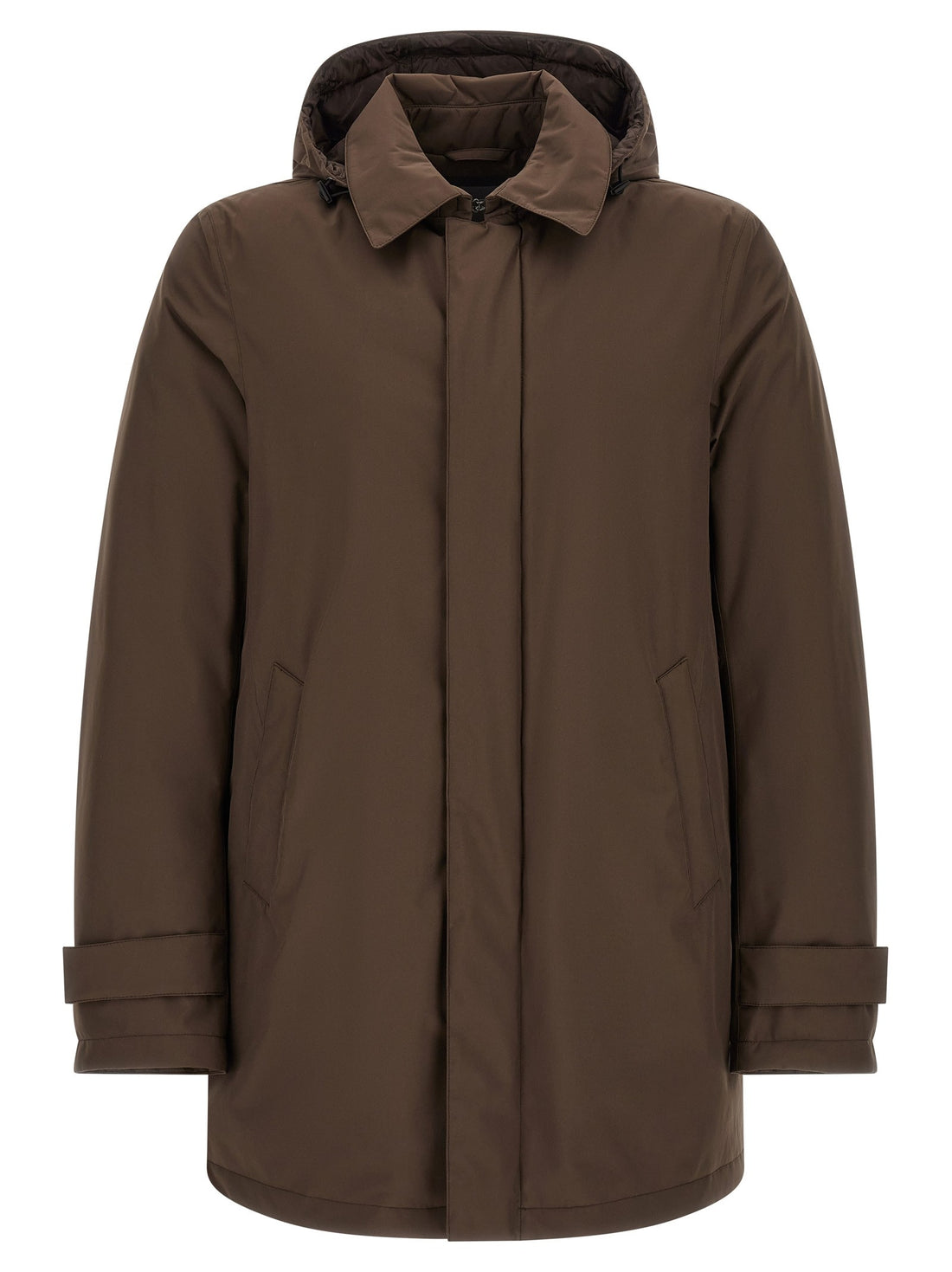 Herno - Detachable hood parka Brown