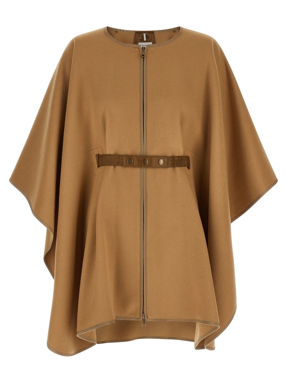 Moncler - Detachable Wool Blend Hooded Cape beige U