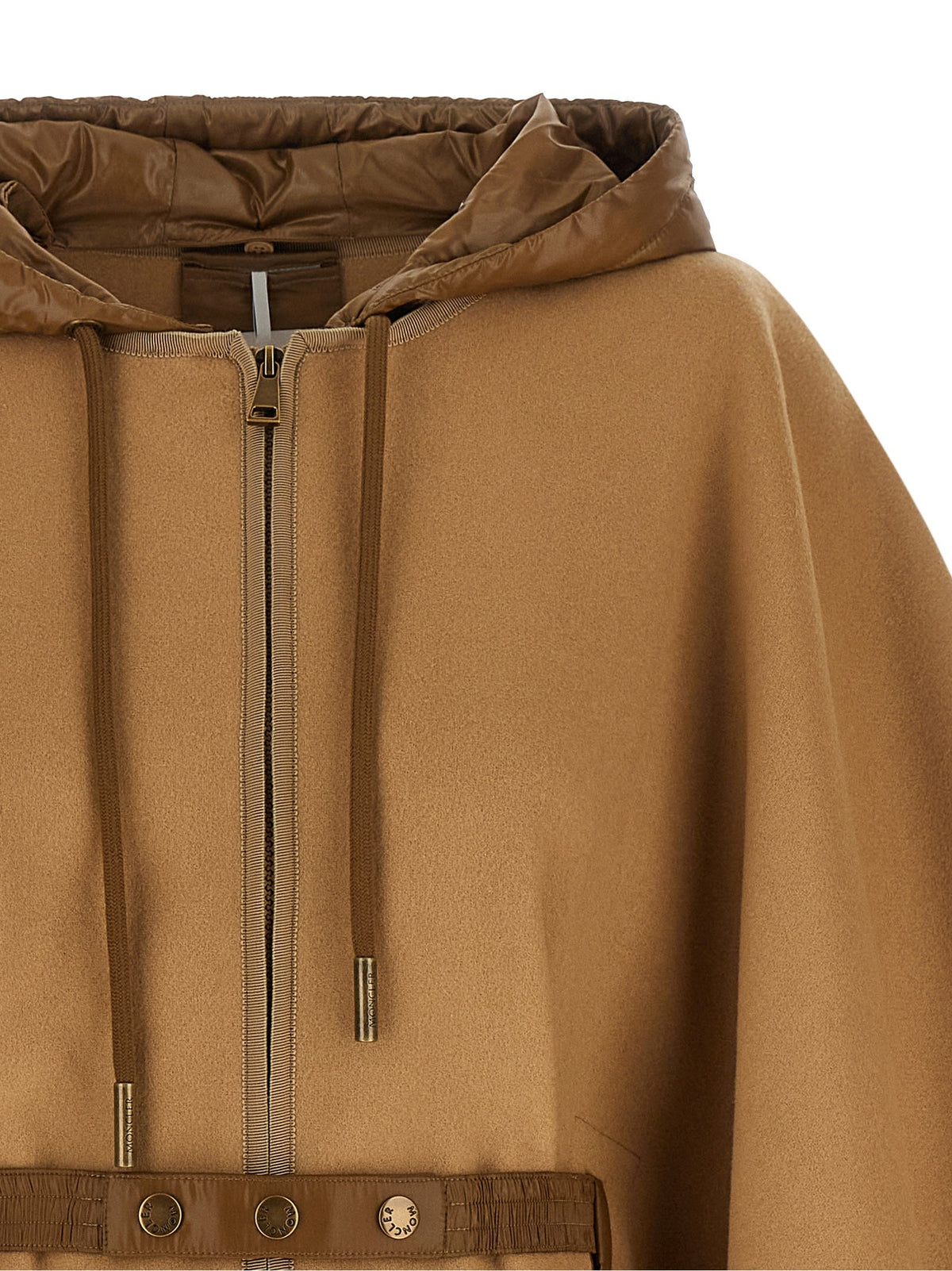 Moncler - Detachable Wool Blend Hooded Cape