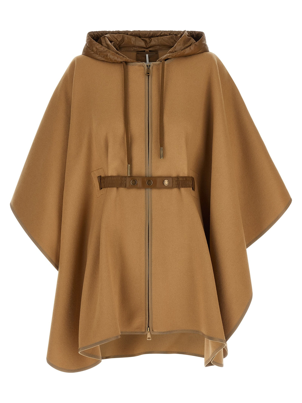 Moncler - Detachable Wool Blend Hooded Cape beige U